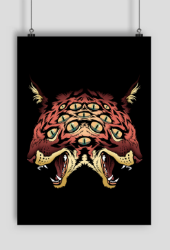 Kot wielooki plakat cat eyes poster