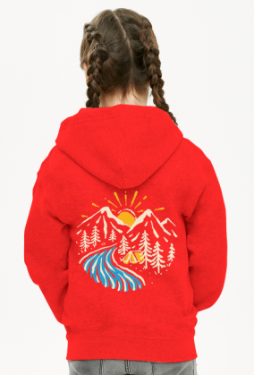 Bluza dziewczęca- grafika górska 1 - Góry, mountains
