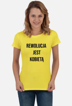 Rewolucja jest Kobietą - koszulka damska #StrajkKobiet #PiekłoKobiet #WyrokNaKobiety
