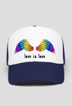 Czapka skrzydła tęcza anioł love is love