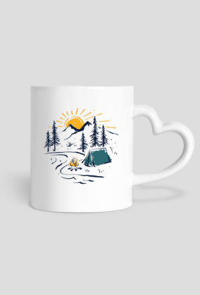 Kubek biały- grafika 3 - Góry, mountains