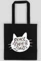 Torba- Peace, love, cat