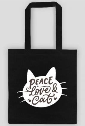 Torba- Peace, love, cat