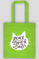 Torba- Peace, love, cat