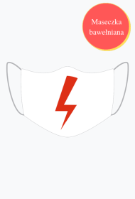Maseczka Strajk Kobiet Piorun biała