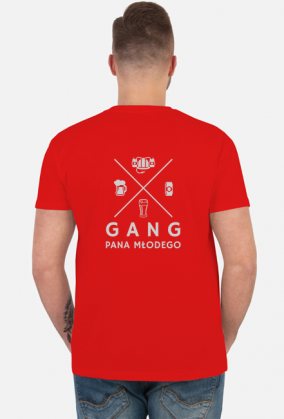 Gang pana młodego koszulka męska wieczór kawalerski