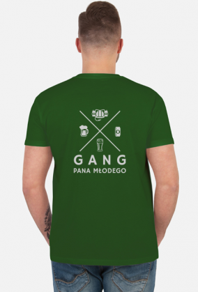 Gang pana młodego koszulka męska wieczór kawalerski