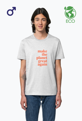 Make the planet great again - koszulka męska, kolor biały