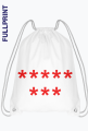 ***** *** – worko-plecak osiem gwiazdek red on white