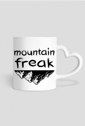 Kubek biały- Mountain freak! Góry, mountains