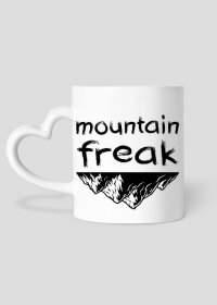 Kubek biały- Mountain freak! Góry, mountains