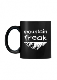 Kubek czarny- Mountain freak! Góry, mountains