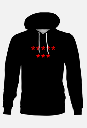 ***** *** – Bluza osiem gwiazdek czarna red black