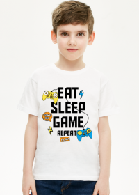 Koszulka Chłopięca Eat Sleep Game Repeat