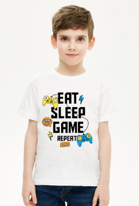 Koszulka Chłopięca Eat Sleep Game Repeat