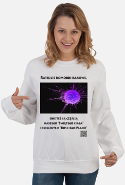 Strajk kobiet rak bluza damska z długim  rękawem przód