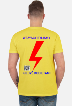 Strajk Kobiet Wszyscy Błyskawica podkoszulek męski z krótkim rękawem plecy
