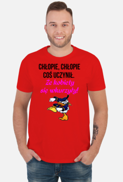 KOSZULKA MĘSKA ,,NIE WKURZAĆ KOBIET,,