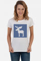 Renifer - świąteczna koszulka damska z reniferem