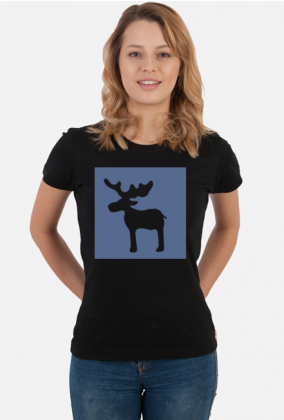 Renifer - świąteczna koszulka damska z reniferem