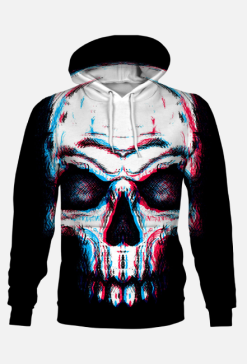 Bluza z kapturem Skull Glitch