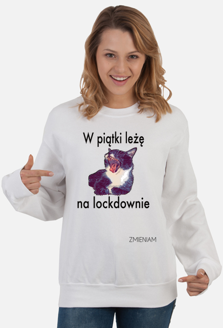 Bluza damska „W piątki leżę na lockdownie” - różne kolory