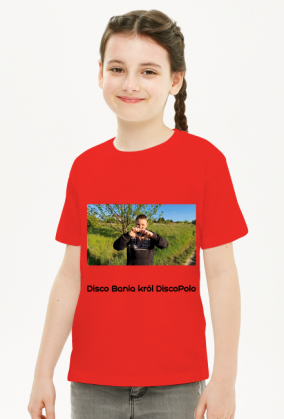 Koszulka dziecięca dziewczęca Disco Bania król DiscoPolo