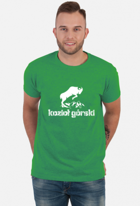 Koszulka męska górska- Kozioł górski- Góry, mountains
