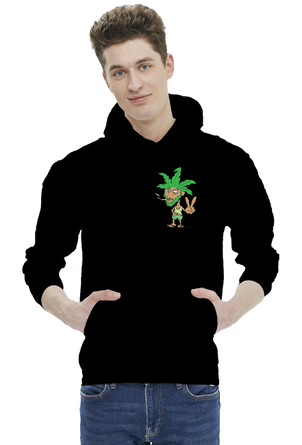 Black Hoodie SmokingWeed