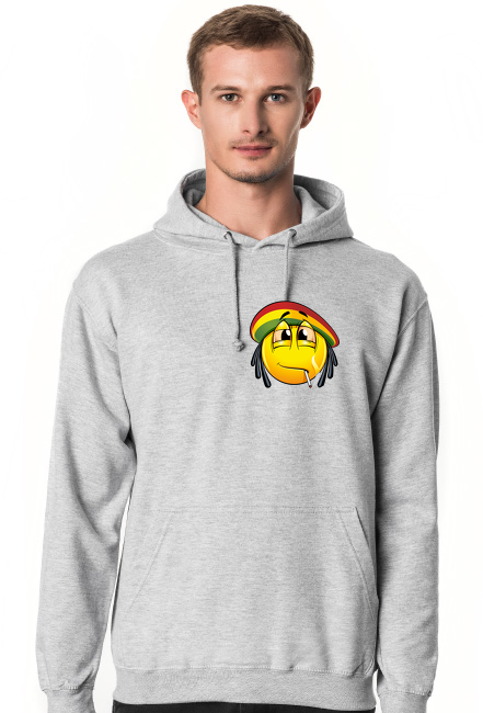 Grey Hoodie SmokingWeed