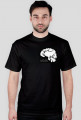 Czarna koszulka z mózgiem ASMR