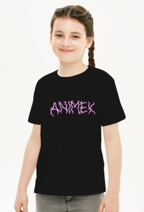 "Animek channel logo" Girl T-shirt Black