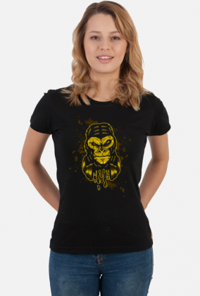 Gold Gorilla With Headphone | Woman