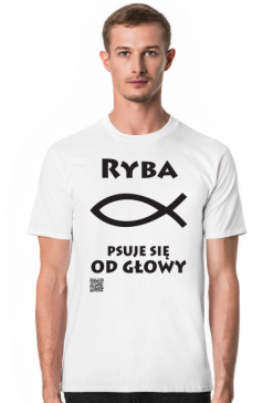 Ryba podkoszulek męski krótki rękaw przód