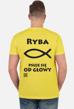 Ryba podkoszulek męski krótki rękaw plecy