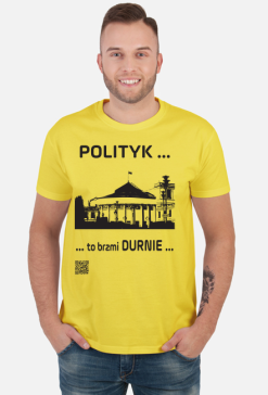Polityk podkoszulek męski z krótkim rękawem przód