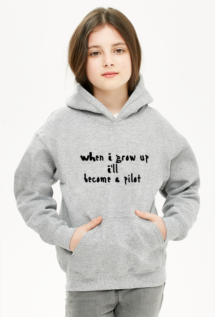 Bluza dziewczęca z kapturem When I grow up