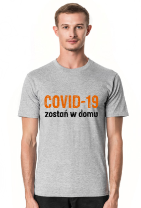 Koszulka męska COVID-19 zostań w domu