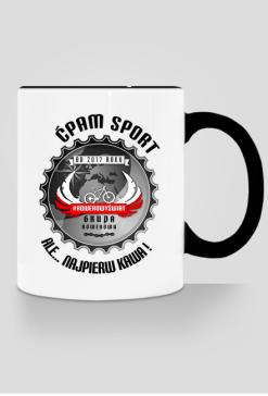 Rowerowy Kubek "Ćpam Sport ale... najpierw Kawa"