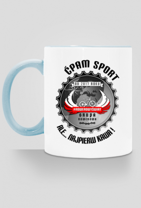 Rowerowy Kubek "Ćpam Sport ale... najpierw Kawa"
