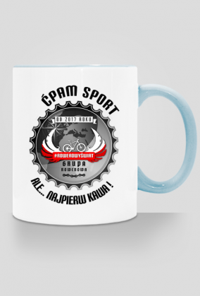 Rowerowy Kubek "Ćpam Sport ale... najpierw Kawa"