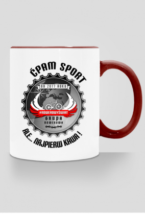 Rowerowy Kubek "Ćpam Sport ale... najpierw Kawa"