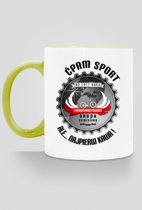Rowerowy Kubek "Ćpam Sport ale... najpierw Kawa"