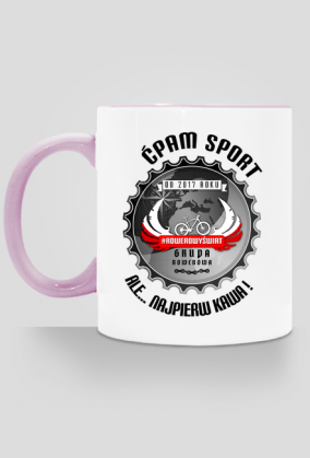 Rowerowy Kubek "Ćpam Sport ale... najpierw Kawa"
