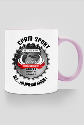 Rowerowy Kubek "Ćpam Sport ale... najpierw Kawa"