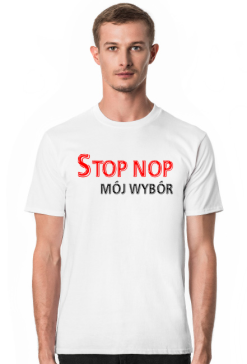 Koszulka męska Stop NOP nie dla szczepień