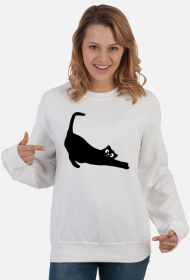 bluza z czarnym kotem