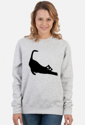 bluza z czarnym kotem