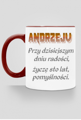 KUBEK ,,ŻYCZENIA DLA ANDRZEJA,,