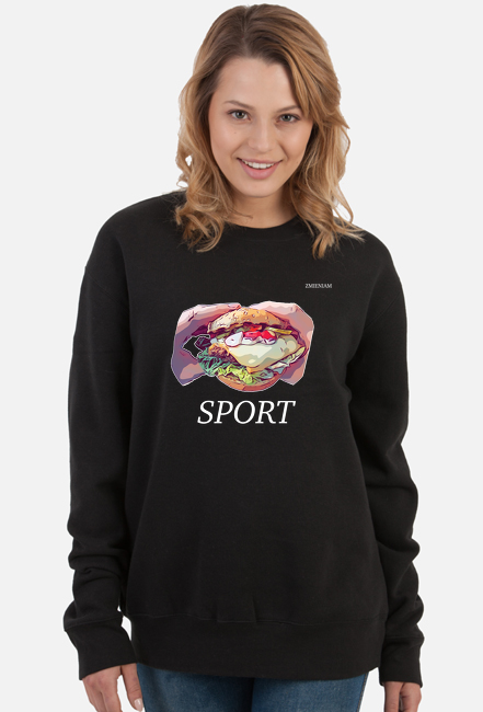 Bluza damska „Sport Burger” - czarny